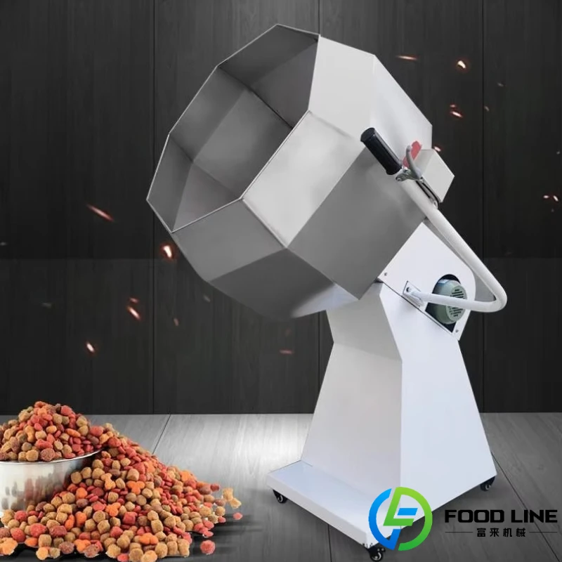 Customized Octagonal Drum Seasoning Machine Degree Rotating Mixing Design Uniform Seasoning Coating For All Kinds Of Snack Food
