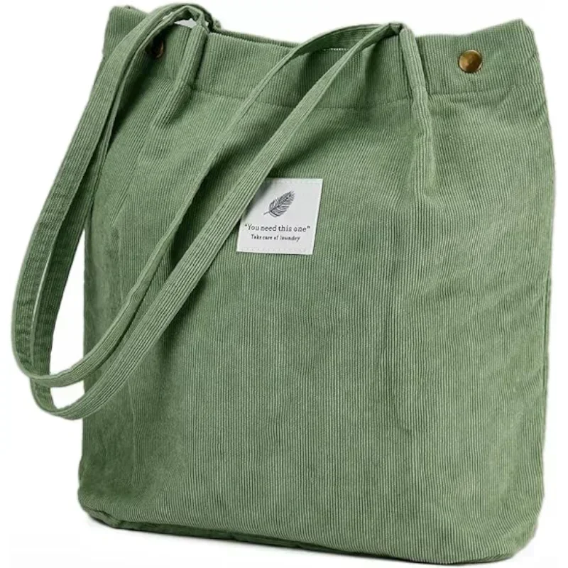 ADX-12 Bolso de mano de pana Lindo para mujer Hombro con bolsillo interior