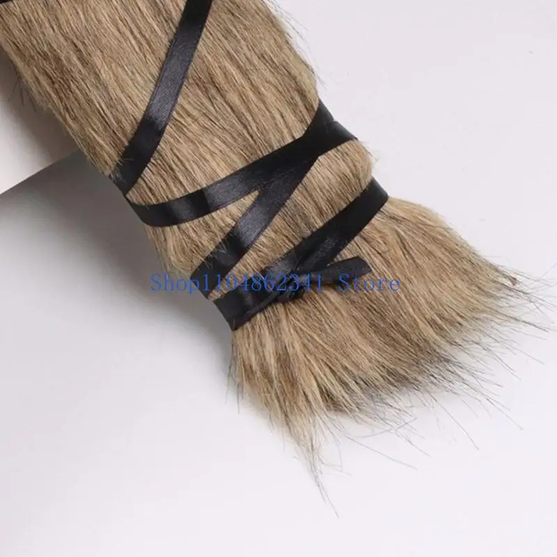 5asd القرون الوسطى فروي جوارب السيقان القرون الوسطى فروي الساق الجراميق أغطية للأحذية القرون الوسطى تأثيري ملحق للنساء الرجال #4