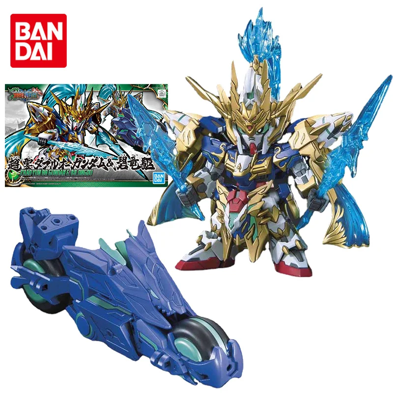 Bandai Gundam Model Kit Anime Figure SD Zhao Yun 00 Gundam Bilongou Genuine Gunpla Model Anime Action Figure Toys for Children