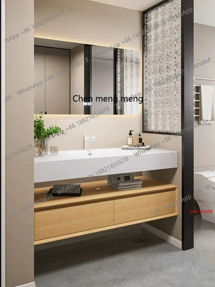 AB03Corian integrated basin bathroom cabinet combination toilet washbasin