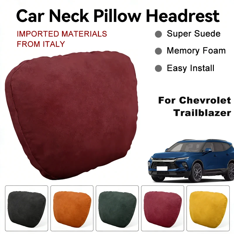 

Italy Suede Car Neck Rest Pillow For Chevrolet Trailblazer Seat Head Neck Support Cushion Auto Interior Accessories