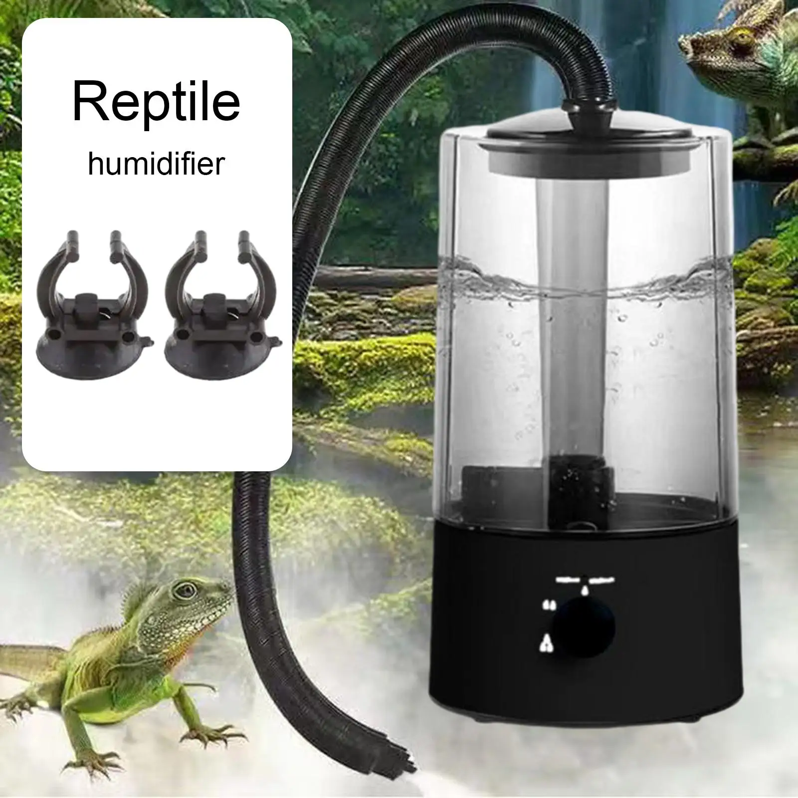 

Reptile Fogger Humidifier for Turtle Chameleon Large Capacity Durable Telescopic Hose for Chameleon Snake Turtle Tortoise