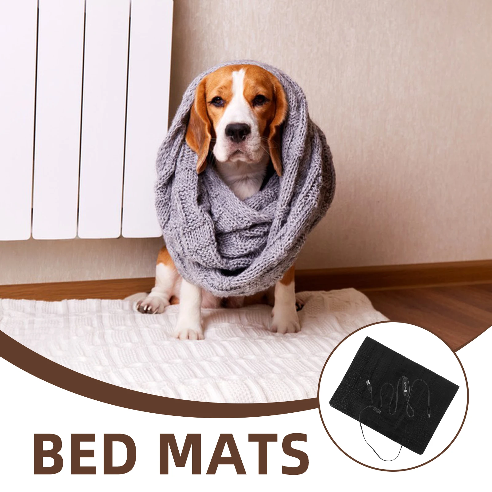 

USB 3 Level Switch Carbon Fiber Heating Pad Adjustable Temperature Waterproof Portable Pet Warming Mat For Cats Dogs Reptiles