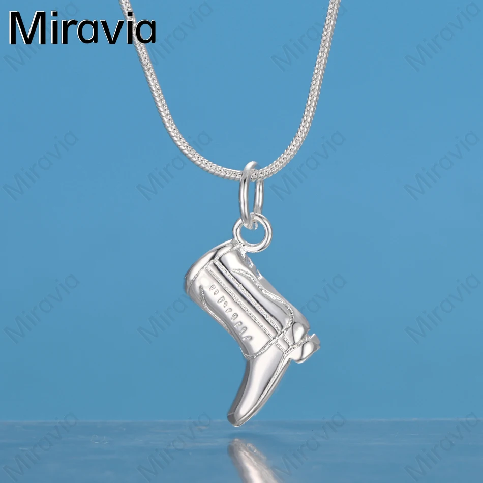 

Miravia 925 Sterling Silver Boot Pendant Necklace - Everyday Accessory For Women, Simple And Elegant Jewelry