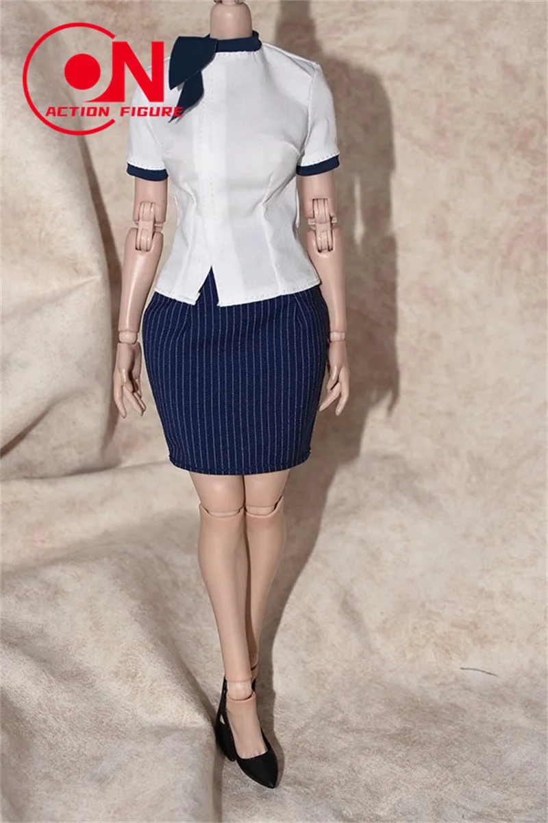 Disfraz personalizado 1/6 OL, uniforme de azafata, modelo de ropa que se ajusta a 12 "TBL S52 Worldbox AT202, figura de acción de soldado femenino