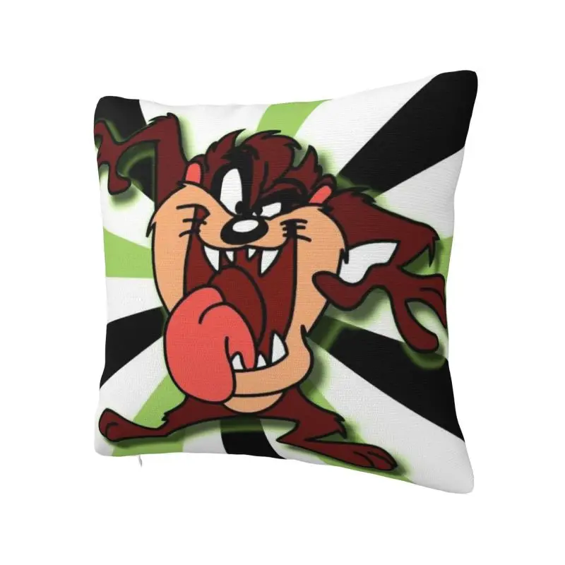 Custom Nordic Style Taz Tasmanians Devils Throw Pillow Cover Decoration Square Cushion Cover Pillowcover for Sofa