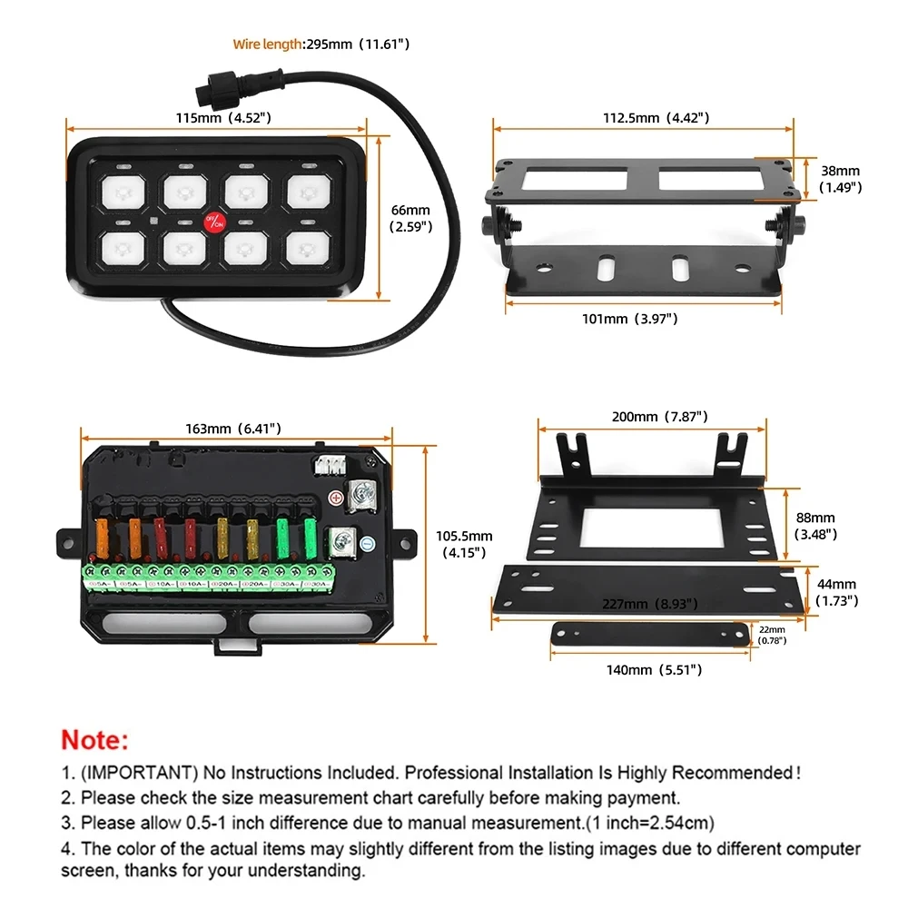 Telefoonbediening 8 Bende Aan Uit Controle 12V 24V Schakelpaneel Automatisch Dimbaar Led Elektronisch Relaissysteem Voor Auto Camper Rv Truck