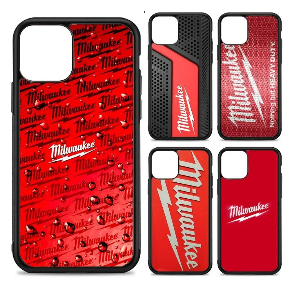 M-milwaukee coque de téléphone Silicone PC + TPU pour IPhone 11 12 13 14 15 16 Plus Pro Max couverture