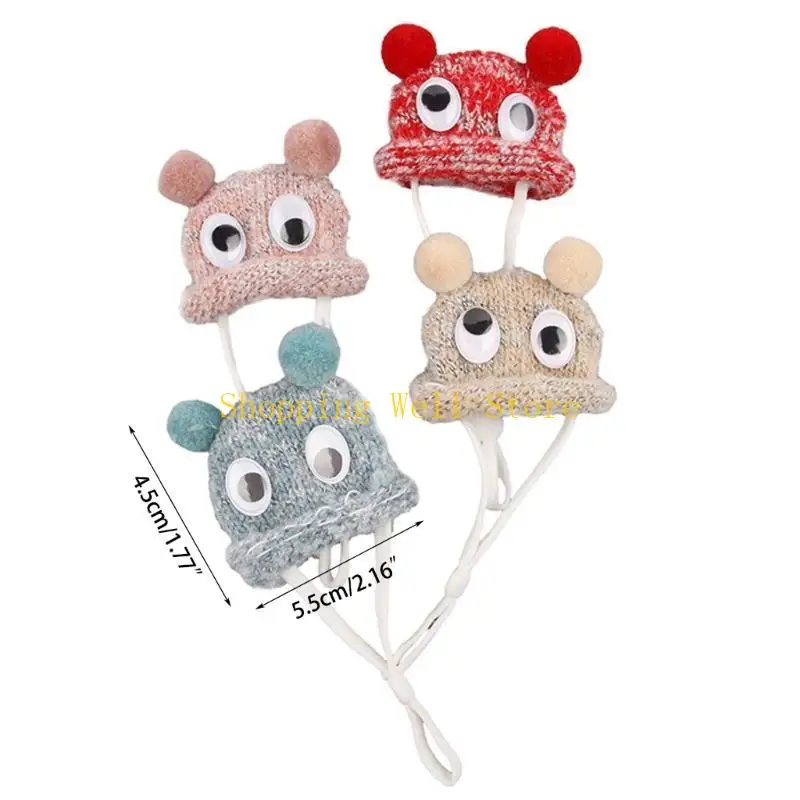 KX4B Mini Hamster Hat Симпатичная шляпа ящериц с регулируемым бретельным хомяком рождественская шляпа