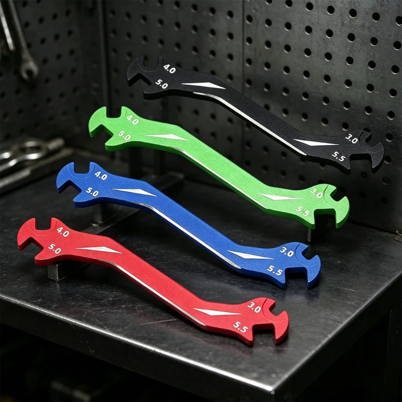 Four-Ended Model Hardware Hand Tool with 5.0 5.5MM End Labels for Assembly Adjustment and Maintenance Work M4YD