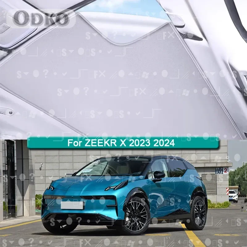 

Roof Sunshade For ZEEKR X 2023 2024 Electrostatic Adsorption Sunroof Sunshade Skylight Blind Shading Sticker Auto Accessories