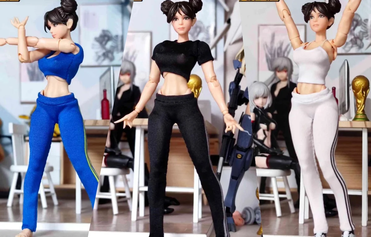 

【No Figure】1/12 Scale Female Soldier Clothing Accessories Yoga Outfit Casual Sports Suits For 6''Action Figure Fit Romankey