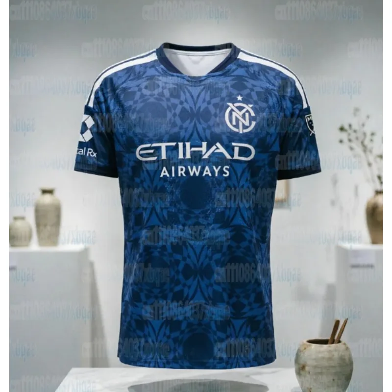 Modisches New York City FC 26 Saison Auswärtstrikot, 3D-gedrucktes Familien-T-Shirt, schnelltrocknender, atmungsaktiver Sport-Trainingsanzug – Detail 4