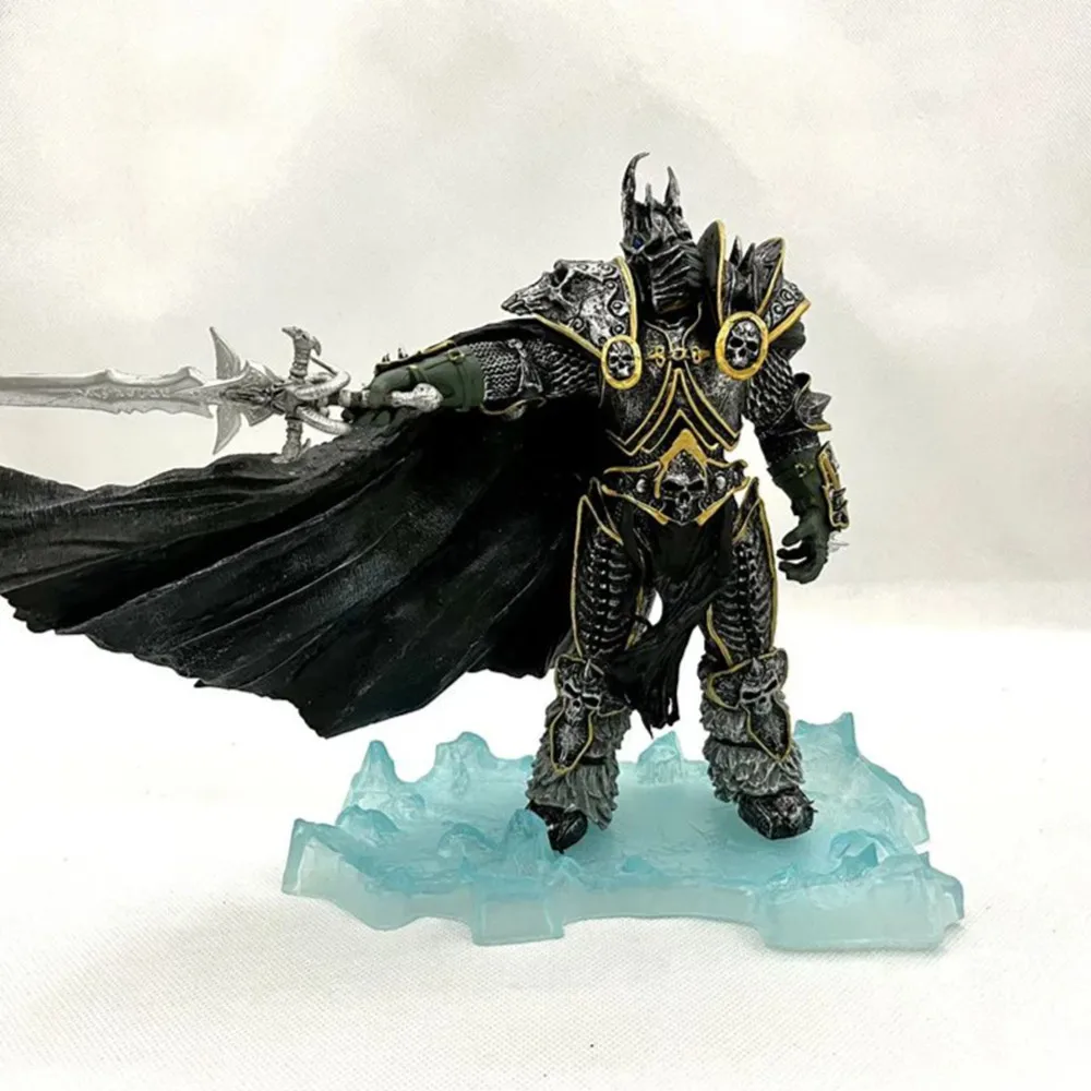 Novo o rei lich mundo de warcraft dc7 geração cavaleiro da morte arthas menethil dluxe coletor figura 21cm presente anime brinquedo