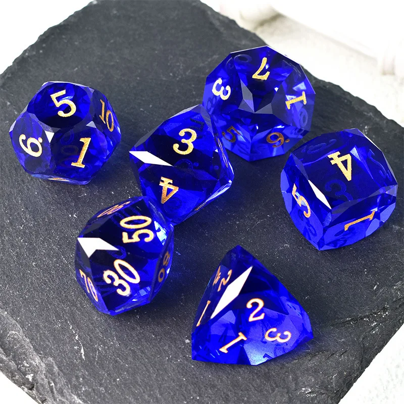 

Gem Dice DND Polyhedron RPG Gemstone Dice D20 D6 for Dungeons & Dragons COC Board Game D&D Stone Dice Set