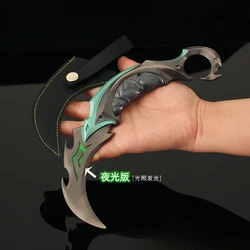 22cm Valorant Melee Reaver Weapon Karambit Knife Game Metal Uncut Sword Tactical Training Weapon Model Ornament Collect Gift Toy