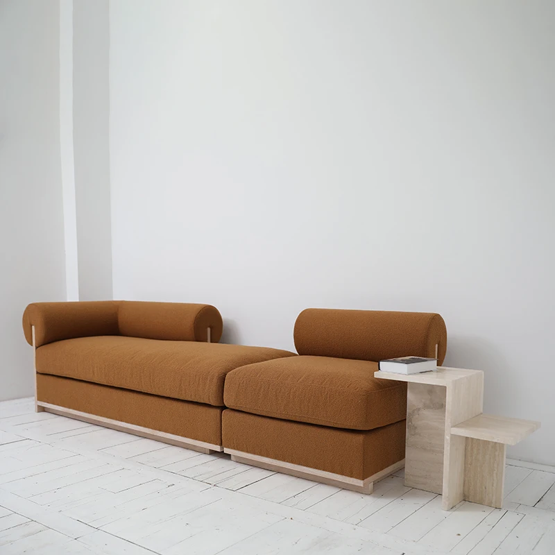 

Nordic solid wood sofa chair simple modern light luxury leisure back chair living room bedroom wabi sandy wind bed