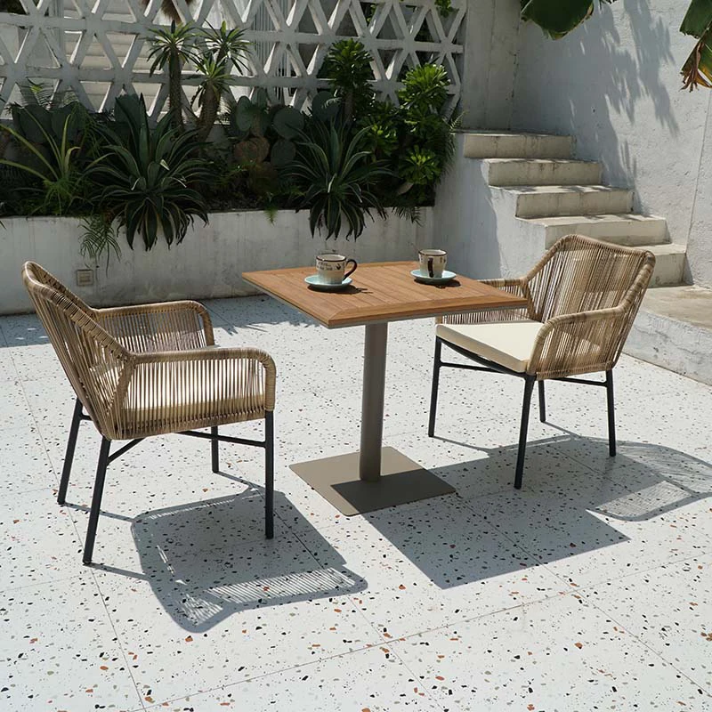 

Modern Outdoor Patio Tables and Chair Set Commercial Restaurant Dinning Furniture Garden Table Set