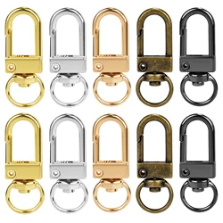 10pcs Carabiner Metal Lobster Clasp Hooks Plated Gold Silver DIY Jewelry Finding Making Keychain Bag Bracelet Neckalce Supplies