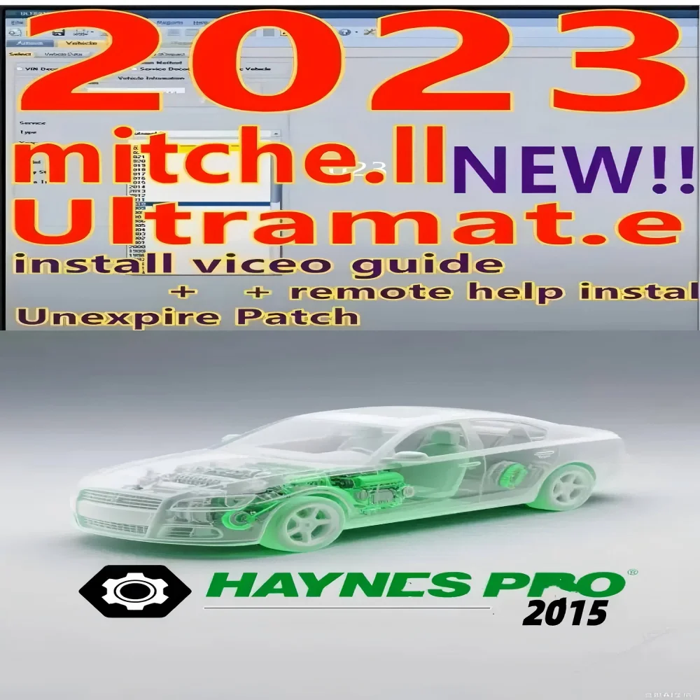 NEWest Mitchell Ultramate 7 Kompletny Zaawansowany System Estymacji + Ultra Patch & HAYNES PRO Vivid 2015.1 Warsztat Sam