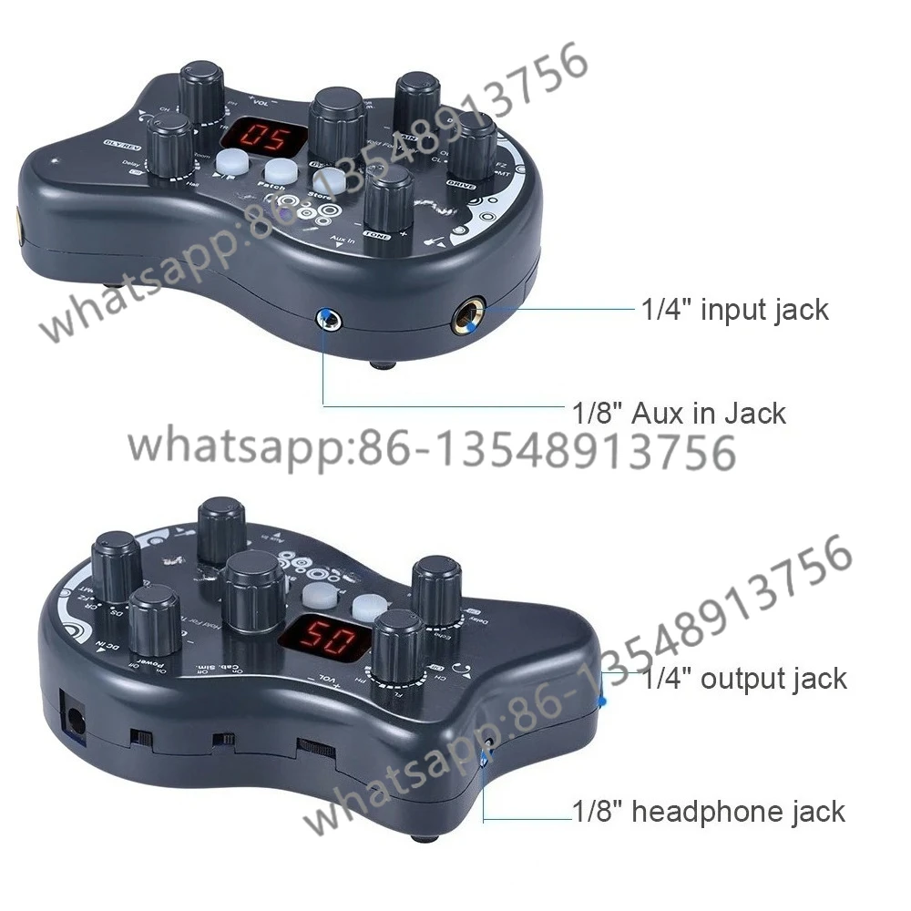 

Portable Guitar Multi-Effect Processor Effects Pedal 15 Effect Types 40 Drum Rhythm Tuning Functions