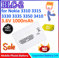 1000mAh 3.6V BLC-2 Mobile Phone Battery for Nokia 3310 3315 3330 3335 3350 3410 3510 3589 3685 3686 5510 6650 3510i 3530 3550