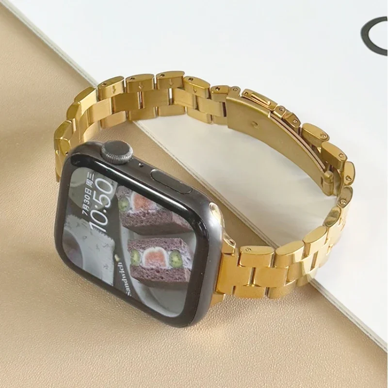 얇은 스트랩 스테인리스 스틸 메탈 애플 워치 밴드 시리즈 876 SE 3 울트라 45mm 41mm 44mm 40mm 42mm 38mm 49mm 호환