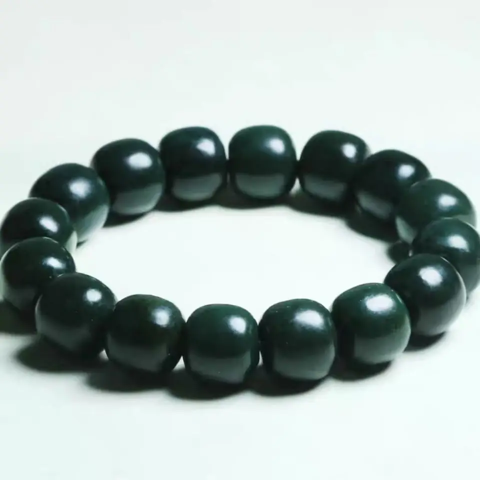 

Xinjiang Hetian Jade Sapphire Old Bead'Apple Bead 'Smile Buddha Bead'Pixiu Men's and Women's Couple Boutique Bracelet