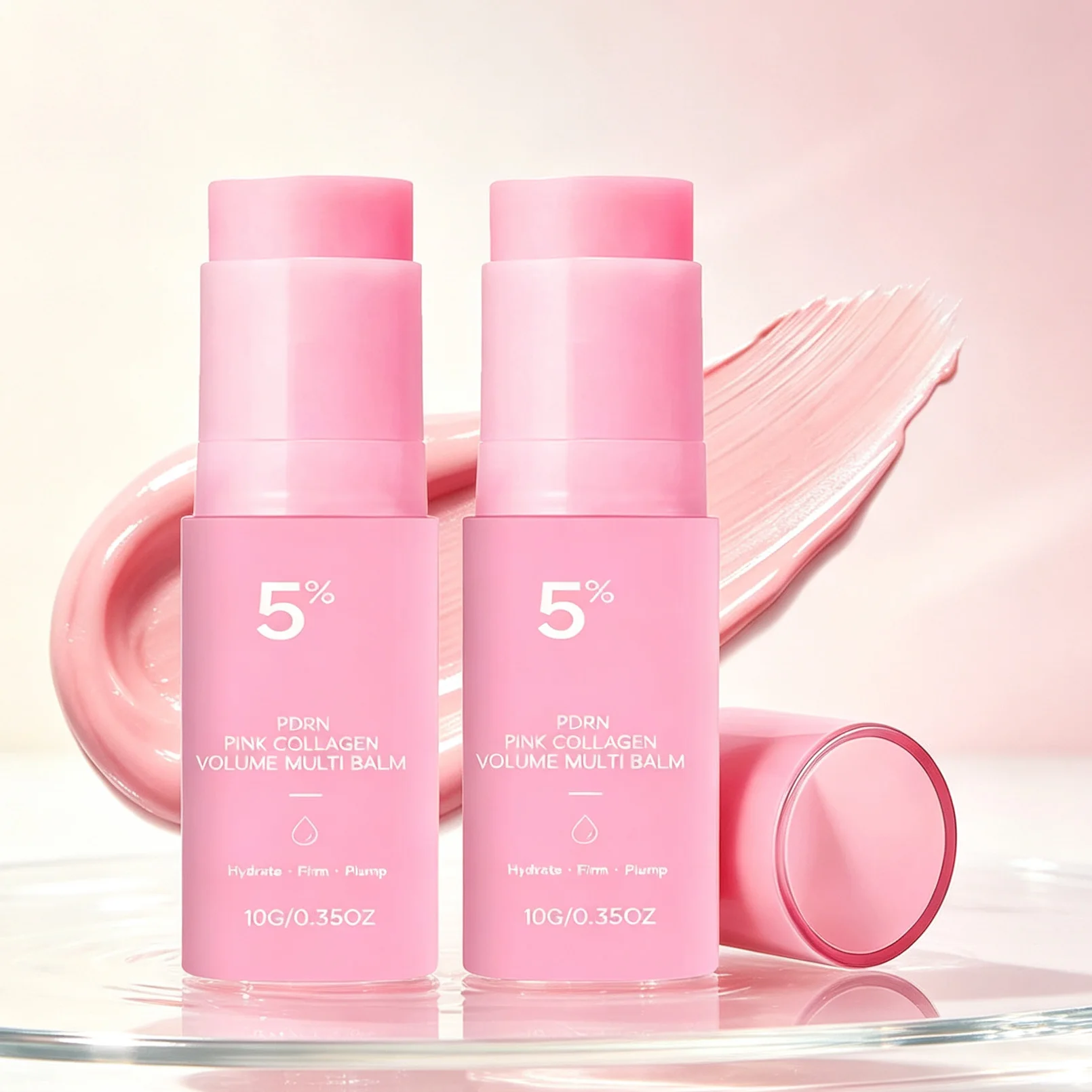 1/3/5PCS PDRN Pink Collagen Volume Multi Balm Stick Hydrating Multi Care Stick for Face Eye & Lip Fine Line &Wrinkle Care Beauty