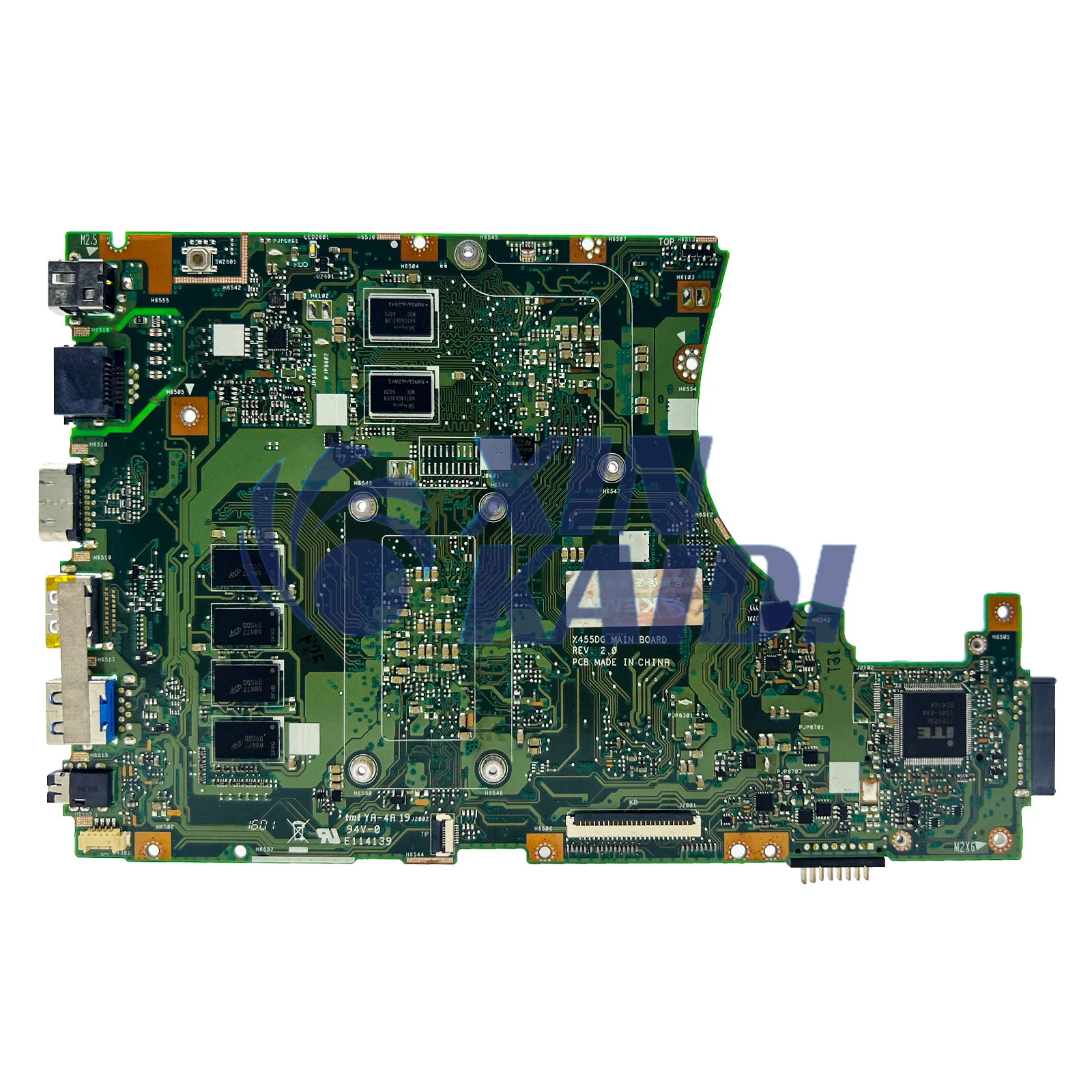 Notebook Mainboard For Asus X455DG X455YI X455Y A454D K454D Laptop Motherboard With FX-8800P CPU 4GB RAM DIS Systemboard