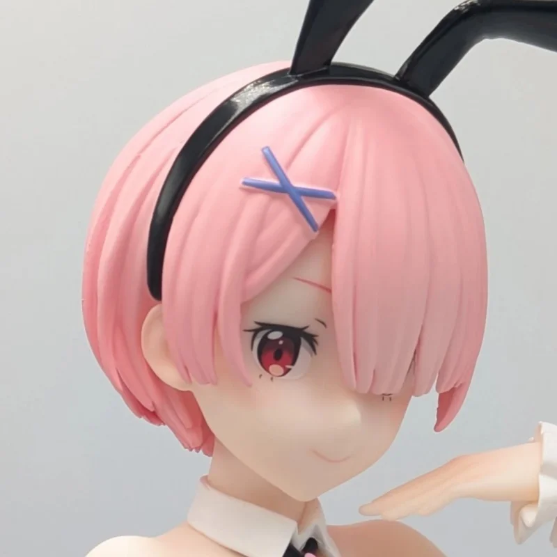 

In Stock FuRyu Original Genuine Anime Re: Life A Different World From Zero BiCute Bunnies Figure Ram Bicolor 30cm Model Toy Gift