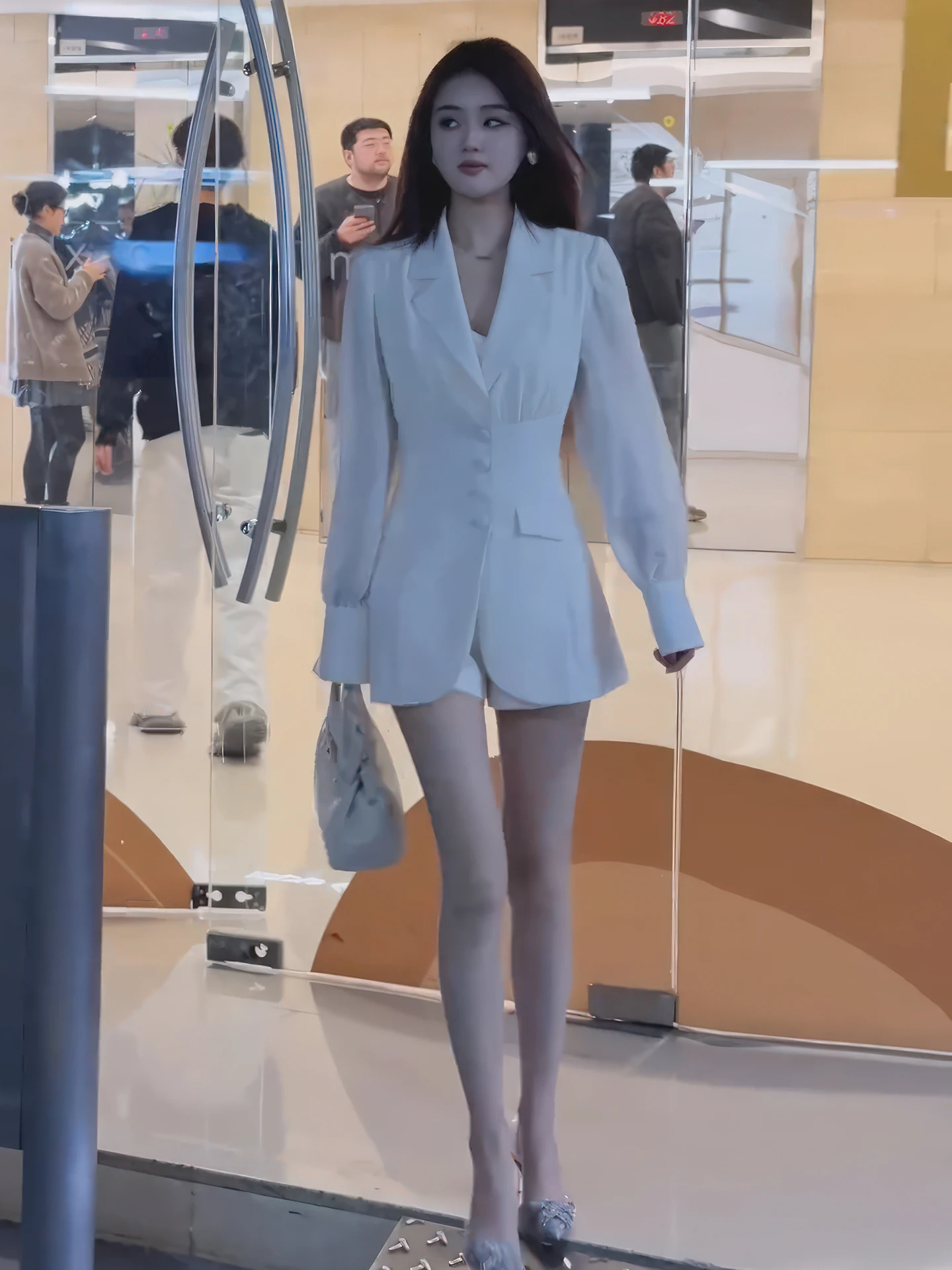 

Весна 2026, костюм с высокой талией, брюки и блузка, женский модный повседневный комплект из двух предметов с утягивающей талией