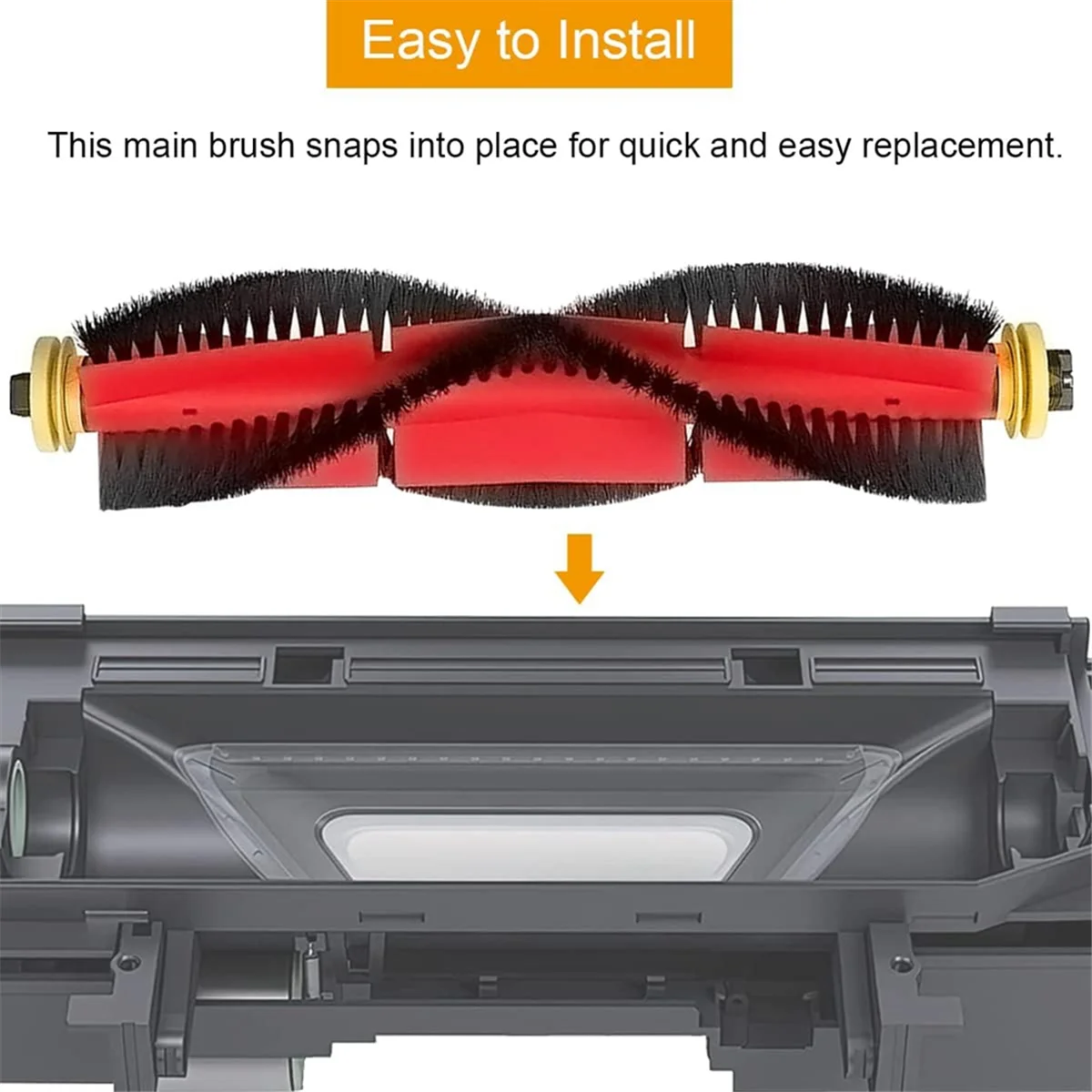 Hot sale Main Brush Replacement for S6 MaxV, S6, S6 Pure, E5, E4, S4 Max, S4, S5 Max, S5, E35, E2 Robot Vacuum Cleaner