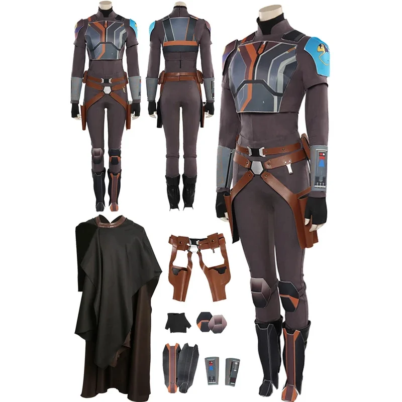 Sabine Cosplay Wren Role Play Battle Cloak Suits 2023 TV Asoka Female Superhero Costume Adult Women Fantasy Fancy Party Clothes