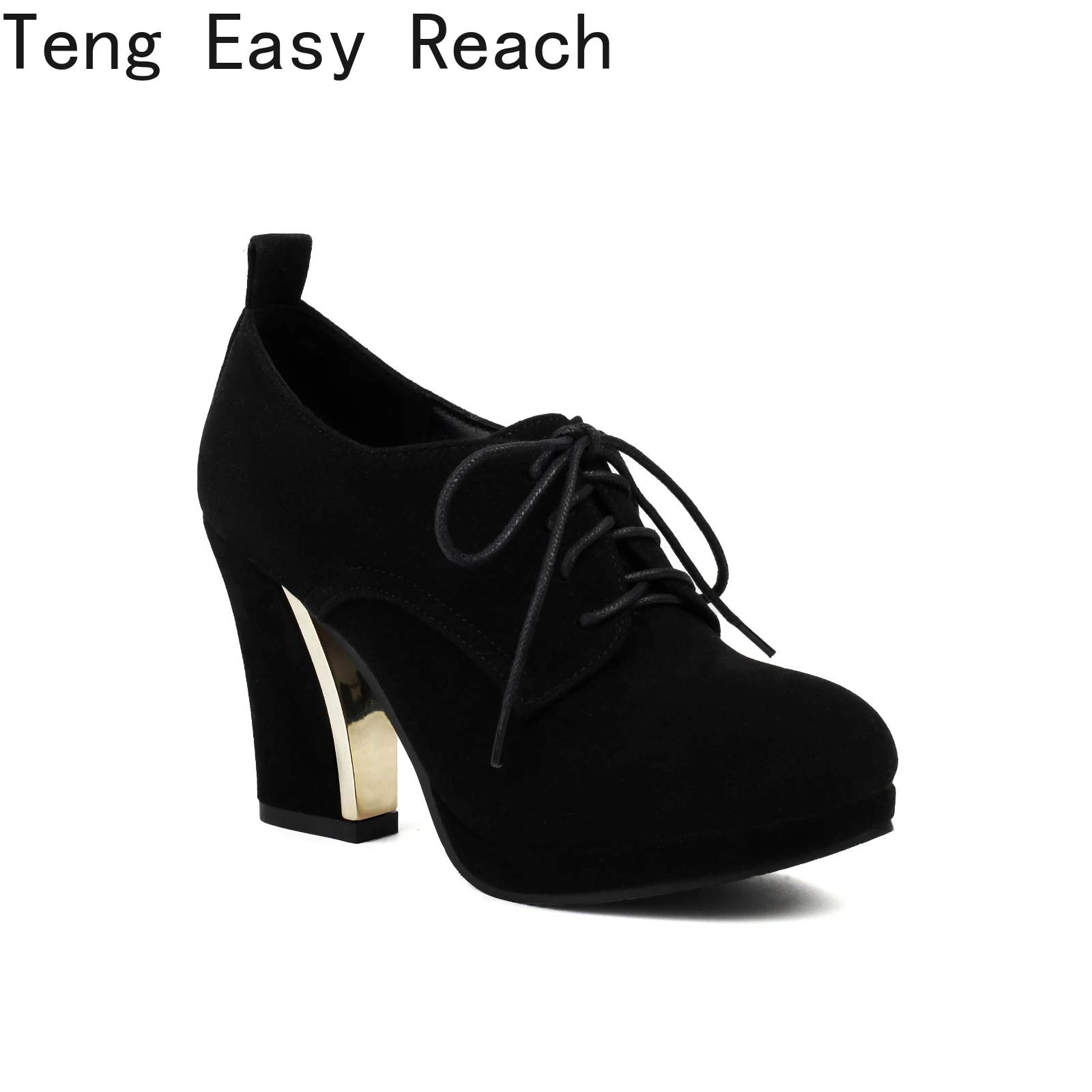 

Новинка 2023 года, весенняя мода на высоком каблуке, удобные нескользящие туфли в стиле ретро на толстом каблуке со шнуровкой и глубоким отверстием для женщин, размеры 35–43