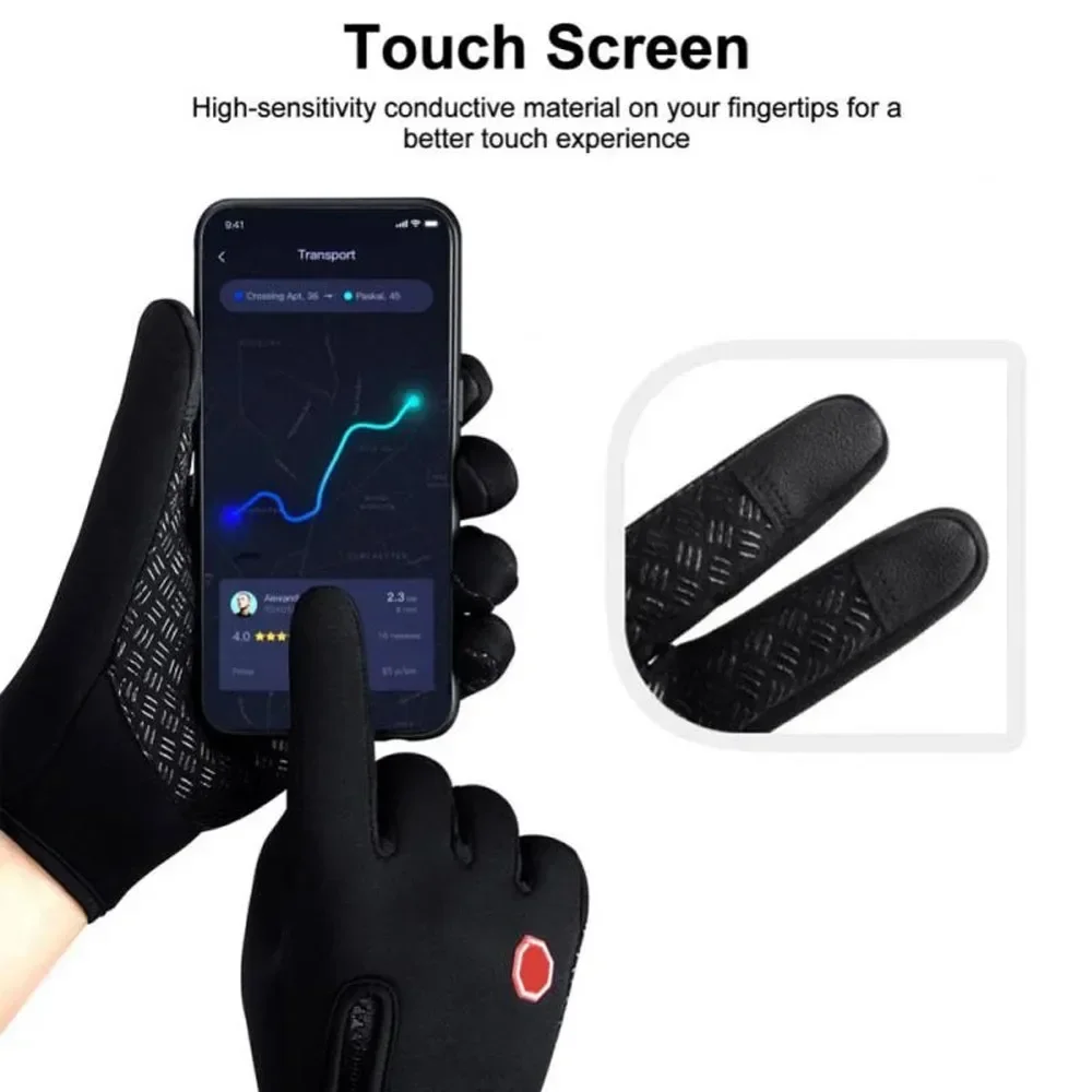 Guanti da ciclismo impermeabili per esterni autunno inverno per Xiaomi/Niebot Scooter elettrico Touch Screen antiscivolo caldo dita intere