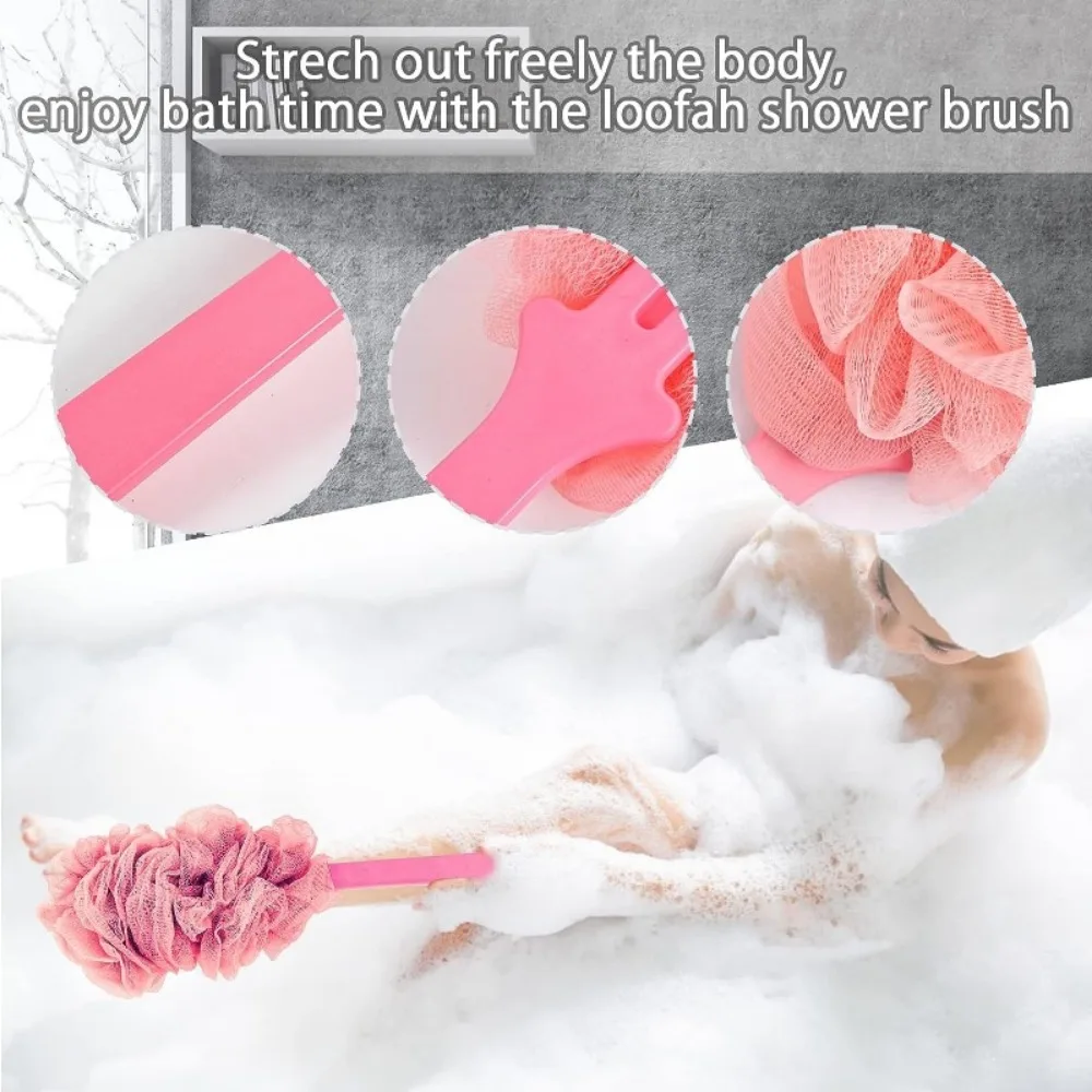 Soft Long Handle Back Brush Body Scrubbers for Bathroom Perfect for Spa Scrub and Back Exfoliation Bath Skincare Shower Supplies