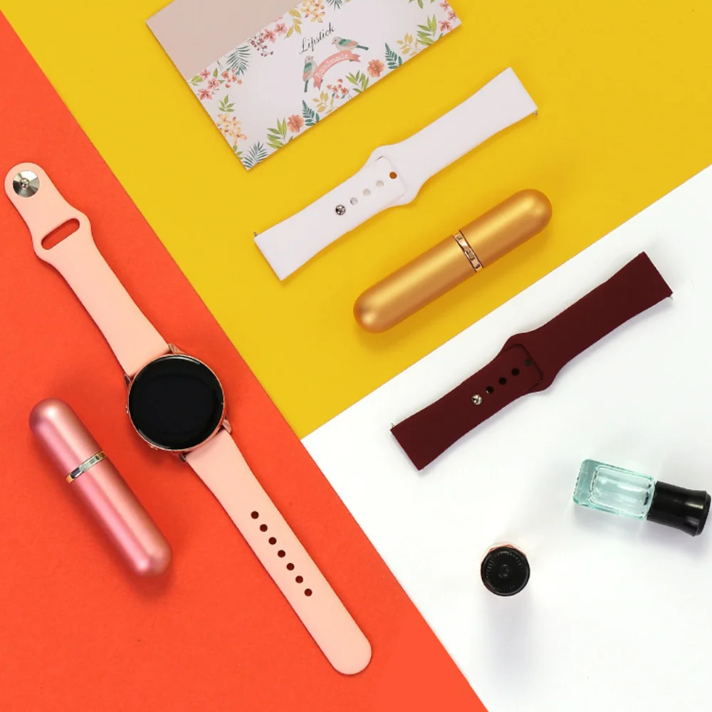 20mm 22mm Silicone Band For Samsung Galaxy Watch 7 6 5 pro 4 Classic Soft Wristband for Huawei Watch GT5 4 3/Amazfit GTR/GTS/Bip