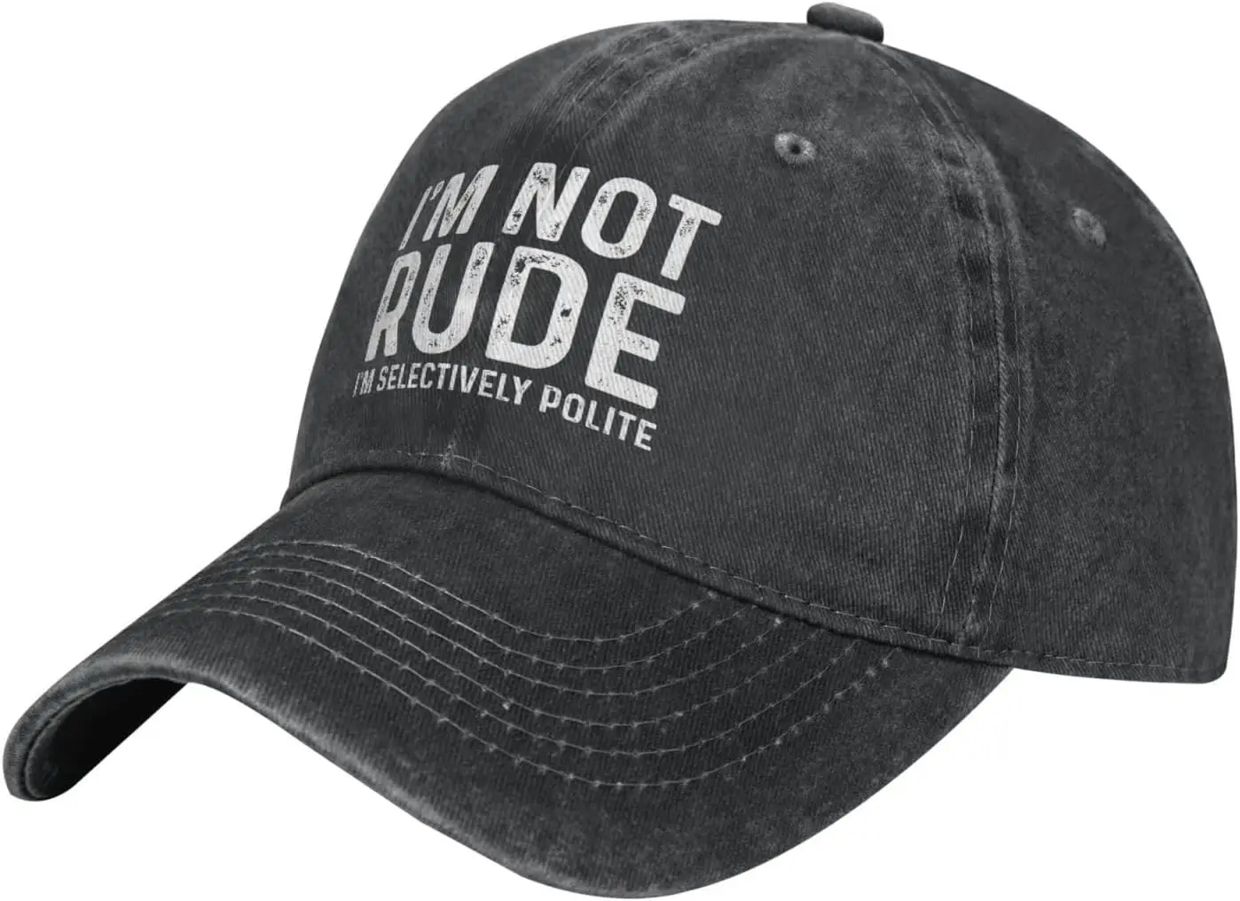 Sombrero de béisbol para mujer, gorro de moda, I'm Not Rude, I'm selective Polite