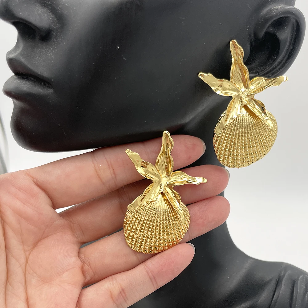 

Drop Earring for Women Starfish Shells Retro Fashion Beach Vacation Temperament Girls Metal Ear Jewelry Accessories Gifts