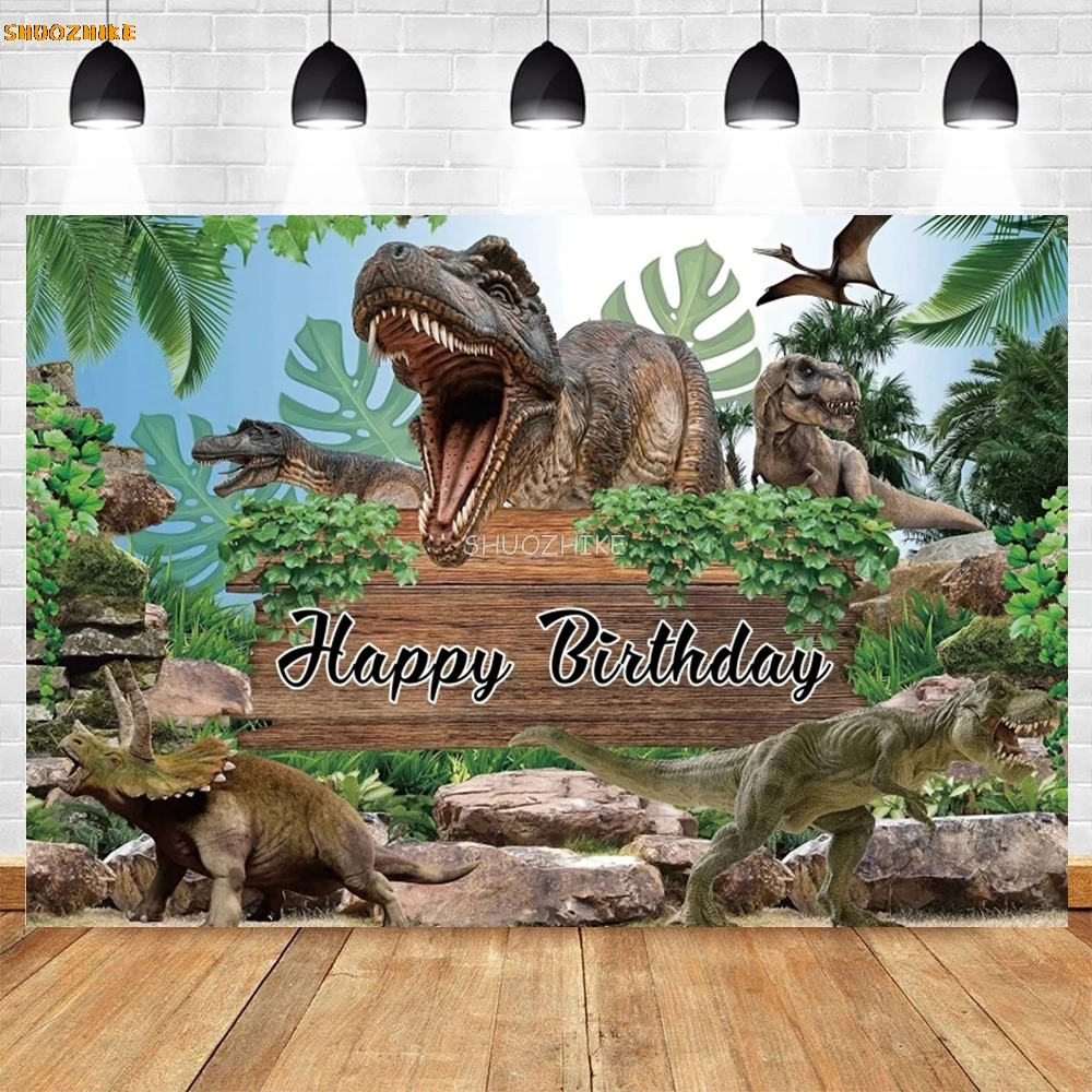 ベビーシャワー、誕生日パーティー、写真スタジオ、動物の背景、ジャングルの森、サファリ、生まれたばかりの男の子のための恐竜の世界の背景