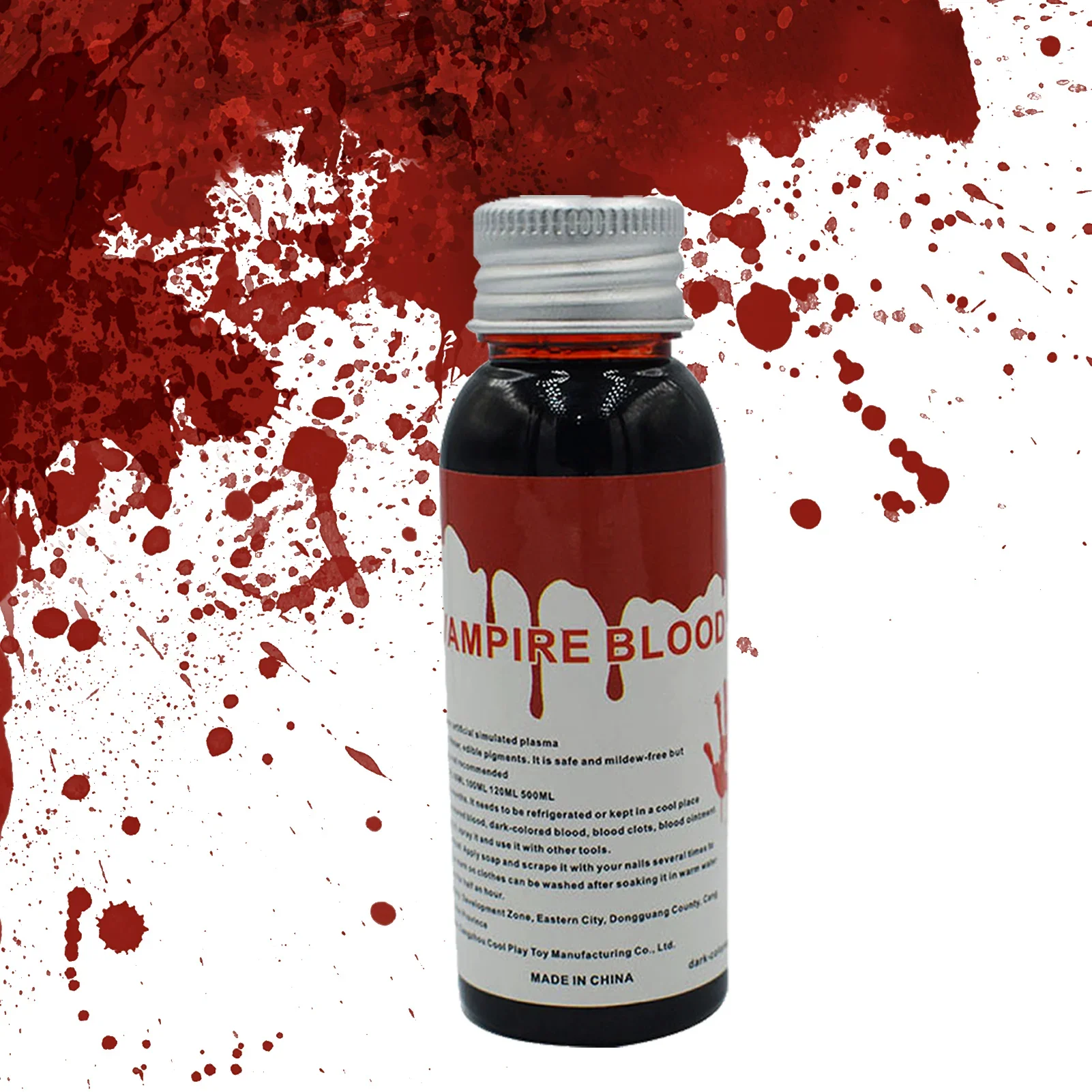 30/60Ml Halloween Fake Blood Safe Realistic Washable Edible Liquid Blood Squirt Blood for Clothes Zombie Vampire Monster