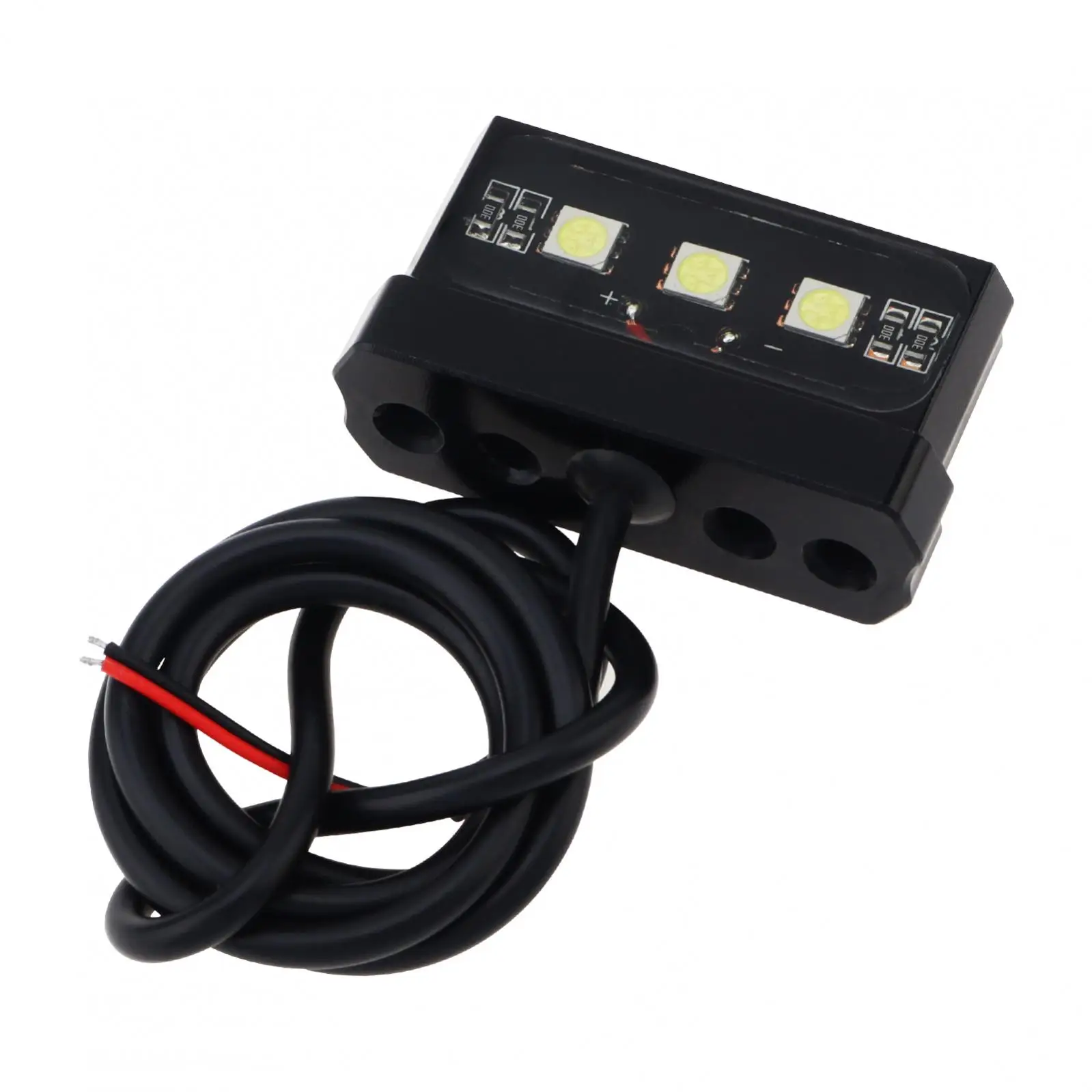 オートバイ用ミニLEDライセンスプレート,アルミニウム合金CNCライト,防水リアテール,12V, 1個