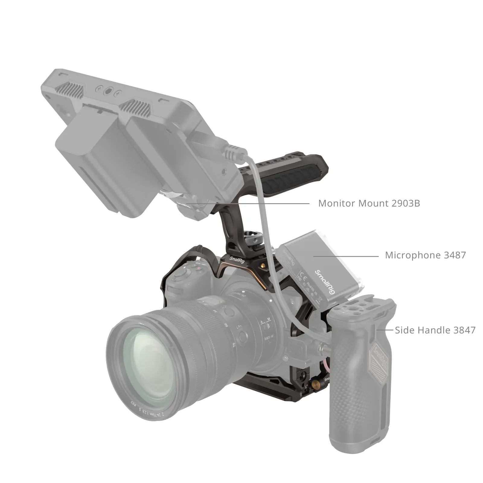 SmallRig 4519/4520 Cage Kit 4521/4522 Night Eagle Cage 4523 L-Bracket 4524 With MB-N14 Vertical Grip For Nikon Z6 III Camera kit