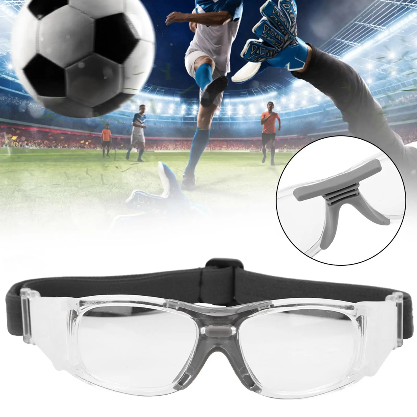 Adjustable Anti-Impact Sports Glasses for Teenagers & Adults - Windproof Goggles for Basketball, Football, Tennis, Cycling