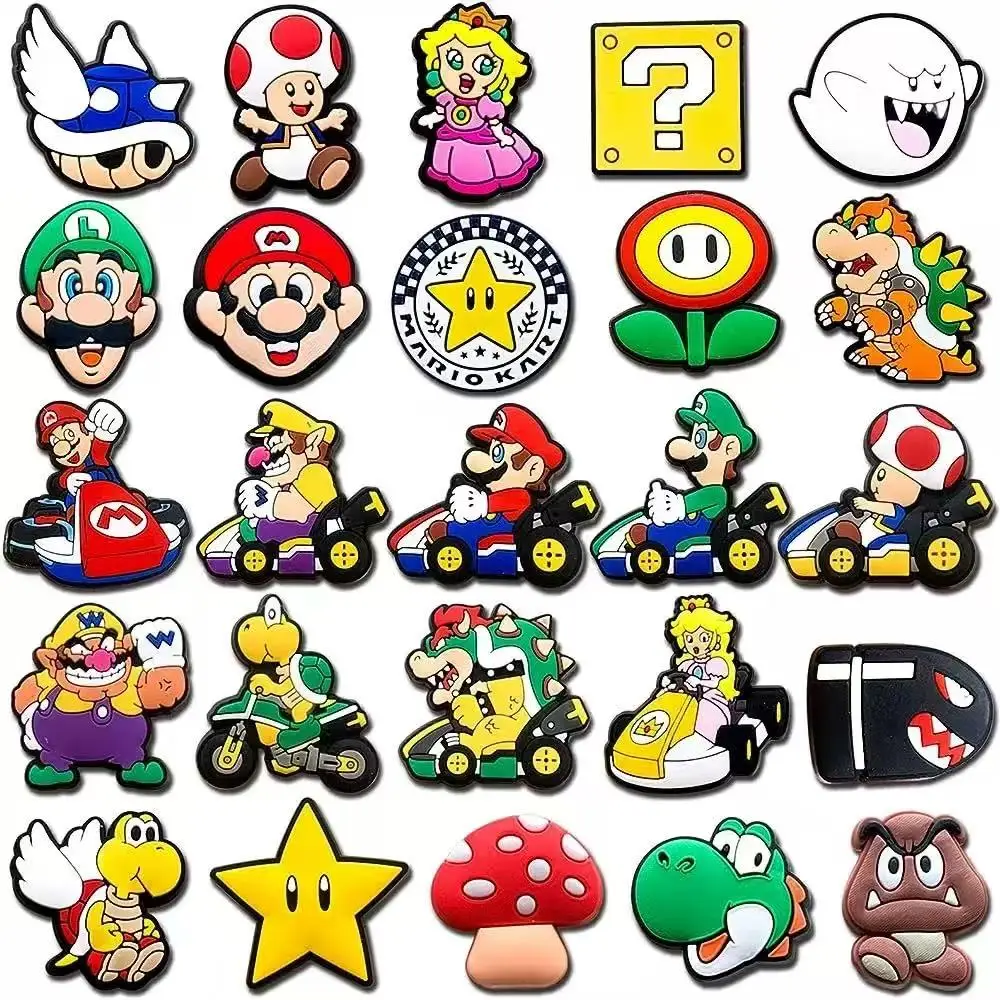 ame Character Mixed Shoe Charms PVC Rubber Clog Decorations Colorful Cartoon Game Figure Shoe Ornaments DIY Accessories for Clog