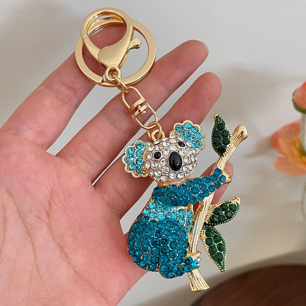 2025 NEW Koala Bear KeyChain Crystal Rhinestone Key Ring Pendant Women's Handbag Ornament Souvenir view 5