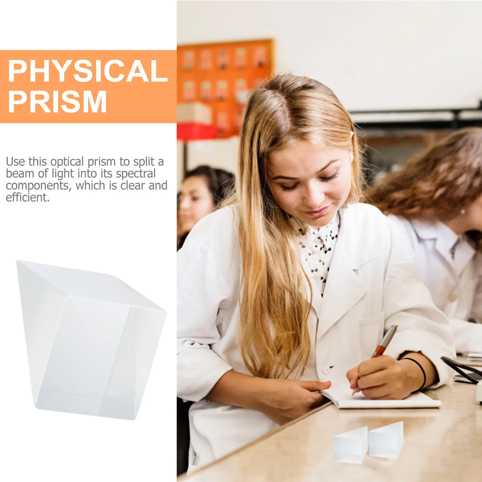 

1Pcs High Quality Triple Optical Triangular Prisms for Physics Teaching Physical Experiment Optical Demonstration Prop