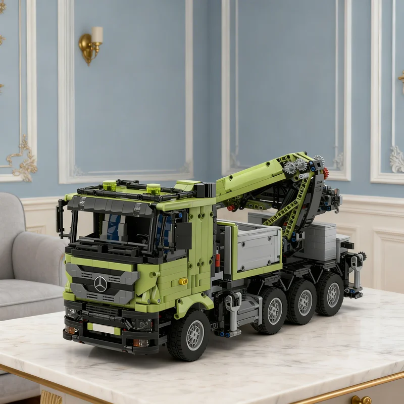 

3063pcs MOC Mercedesesed Benz FASSI F1650 Truck Crane Technical Model Building Blocks Creative DIY Gift Display Decor Assemble